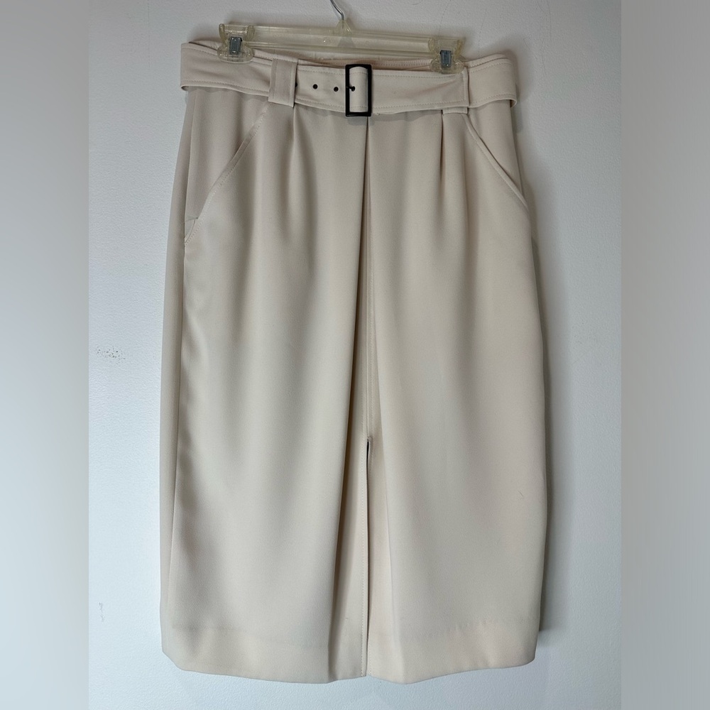 Reiss Nia Belted Skirt Pencil Pleated